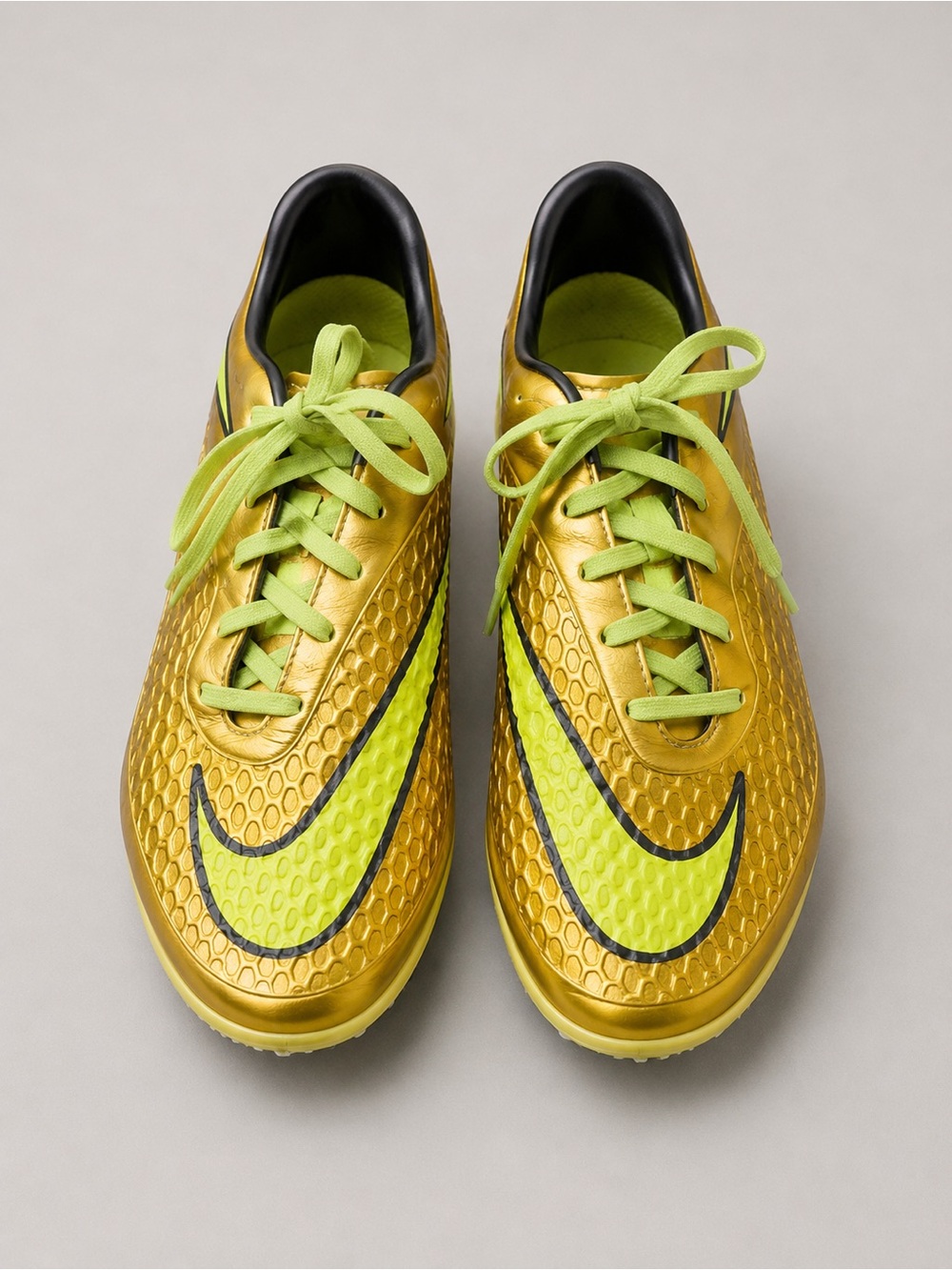 NIKE Rare 2014 Hyper venom Phantom 1 Gold indoor soccer Cleats Neymar